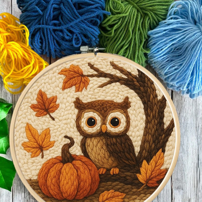 Halloween Owl Punch Needle Kit - Cute Animal Art | Perfect Desk Ornament - image 9