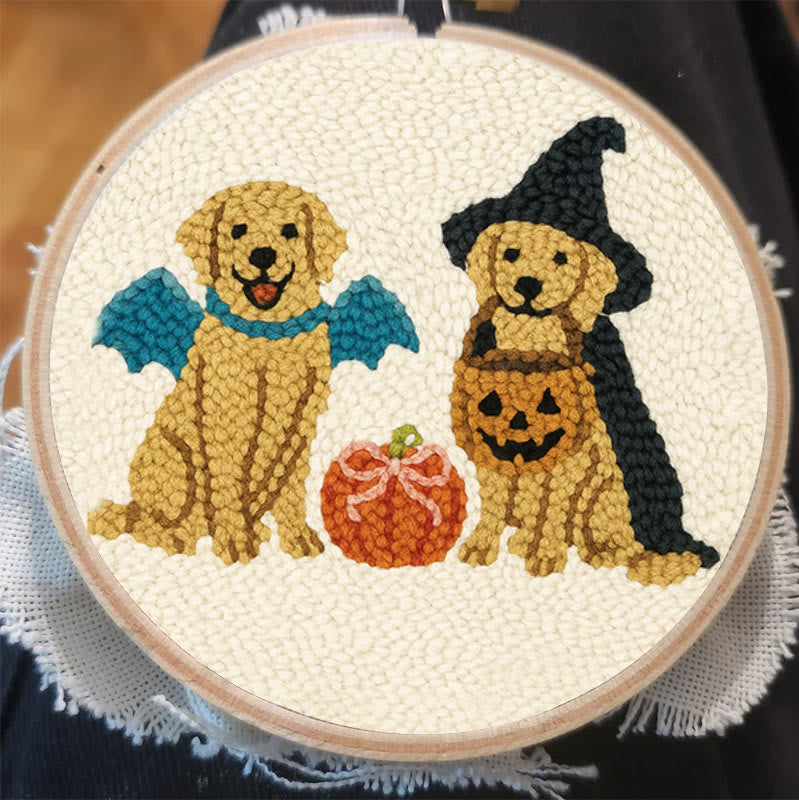 Witch Dogs Punch Needle Kit - Special Halloween Animal Craft | Perfect Gift For Puppy Lovers - image 2