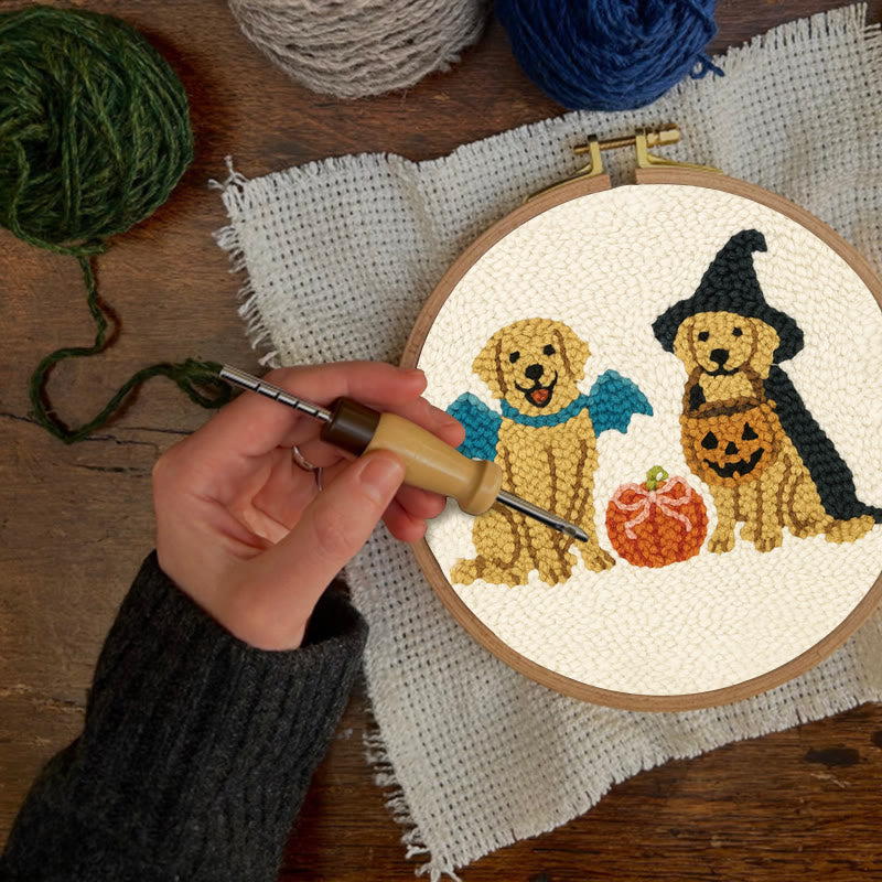 Witch Dogs Punch Needle Kit - Special Halloween Animal Craft | Perfect Gift For Puppy Lovers - image 4