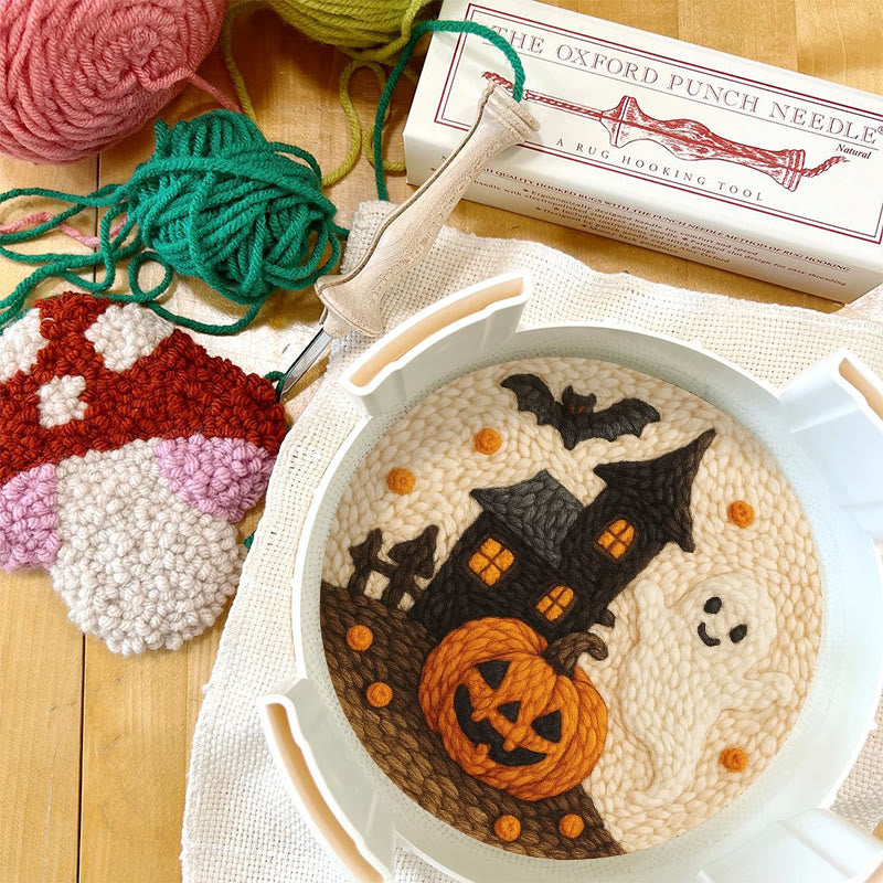 Spooky Castle Punch Needle Kit - Halloween Handmade Collection | Perfect For Wall Hanging - image 3