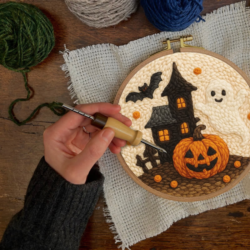 Spooky Castle Punch Needle Kit - Halloween Handmade Collection | Perfect For Wall Hanging - image 4
