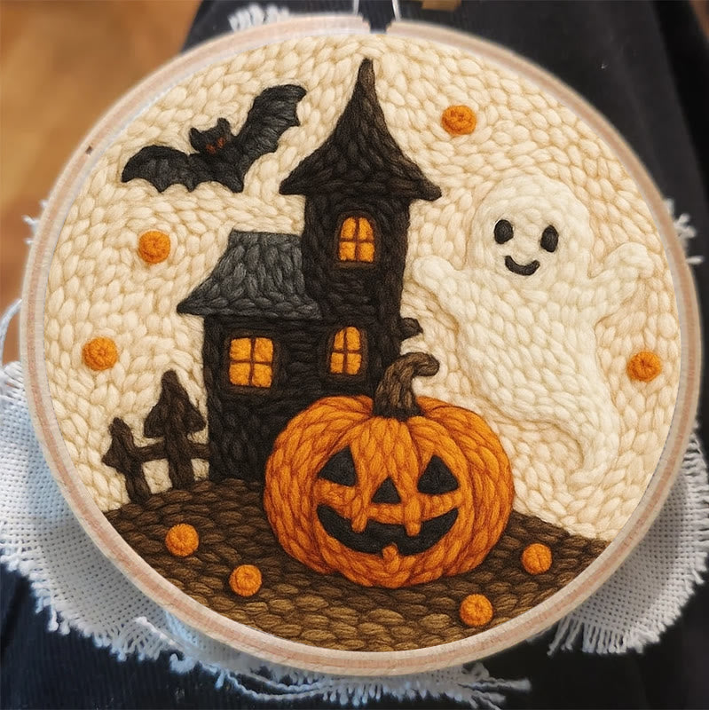 Spooky Castle Punch Needle Kit - Halloween Handmade Collection | Perfect For Wall Hanging - image 5