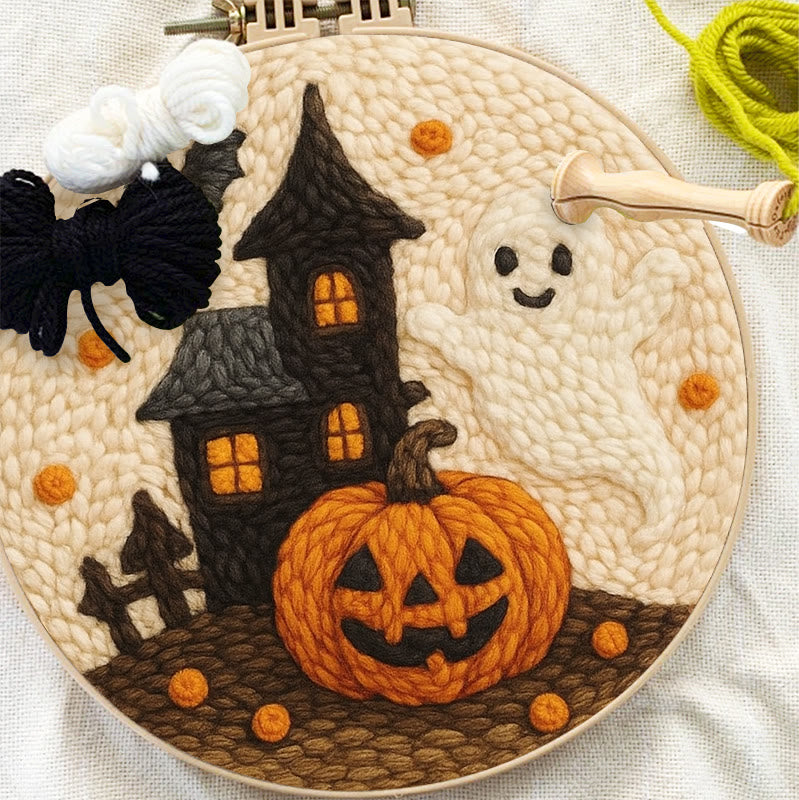 Spooky Castle Punch Needle Kit - Halloween Handmade Collection | Perfect For Wall Hanging - image 6