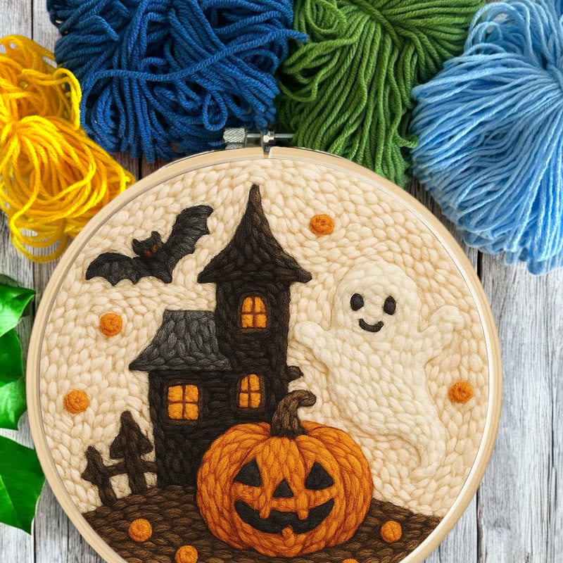 Spooky Castle Punch Needle Kit - Halloween Handmade Collection | Perfect For Wall Hanging - image 8