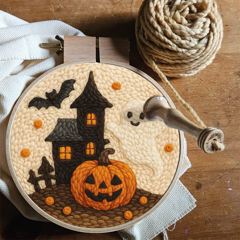 Spooky Castle Punch Needle Kit - Halloween Handmade Collection | Perfect For Wall Hanging - image 9