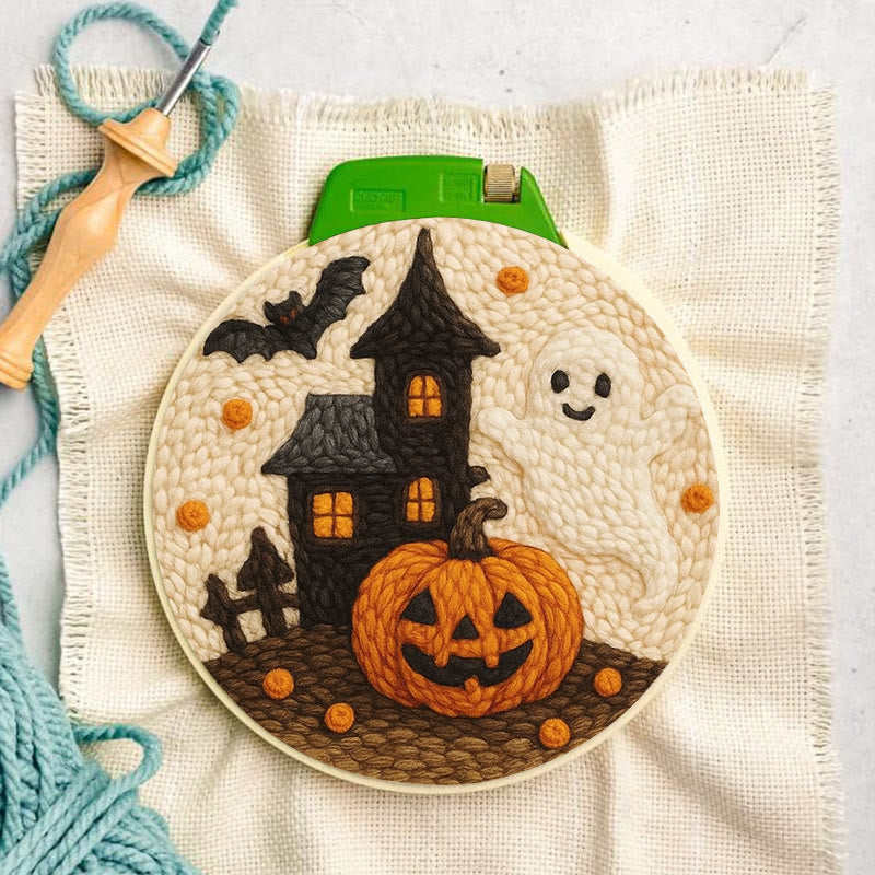 Spooky Castle Punch Needle Kit - Halloween Handmade Collection | Perfect For Wall Hanging - image 2