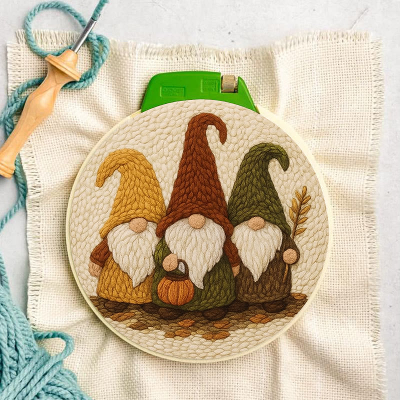 Mysterious Gnome Punch Needle Kit - Spooky Halloween Craft | Diy Needle Art - image 2