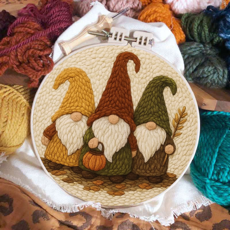 Mysterious Gnome Punch Needle Kit - Spooky Halloween Craft | Diy Needle Art - image 1