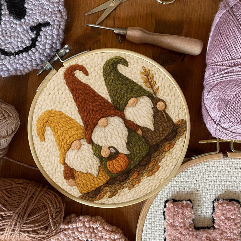 Mysterious Gnome Punch Needle Kit - Spooky Halloween Craft | Diy Needle Art - image 5