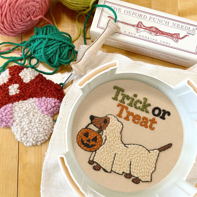 Trick Dog Punch Needle Kit - Creative Ghost Craft | Spooky Halloween Decoration - image 9