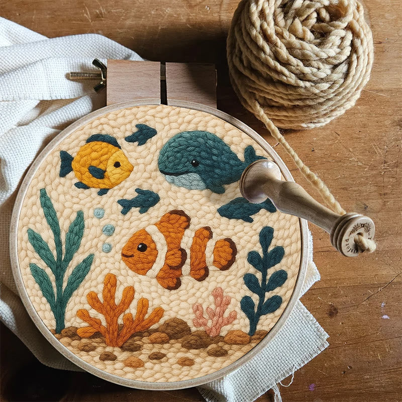 Clownfish Punch Needle Kit - Lovely Animal Craft | Diy Wall Hanging Art - image 6