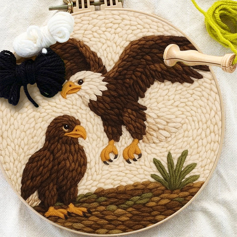 Fierce Eagle Punch Needle Kit - Diy Animal Craft | Perfect Gift For Bird Lovers - image 4
