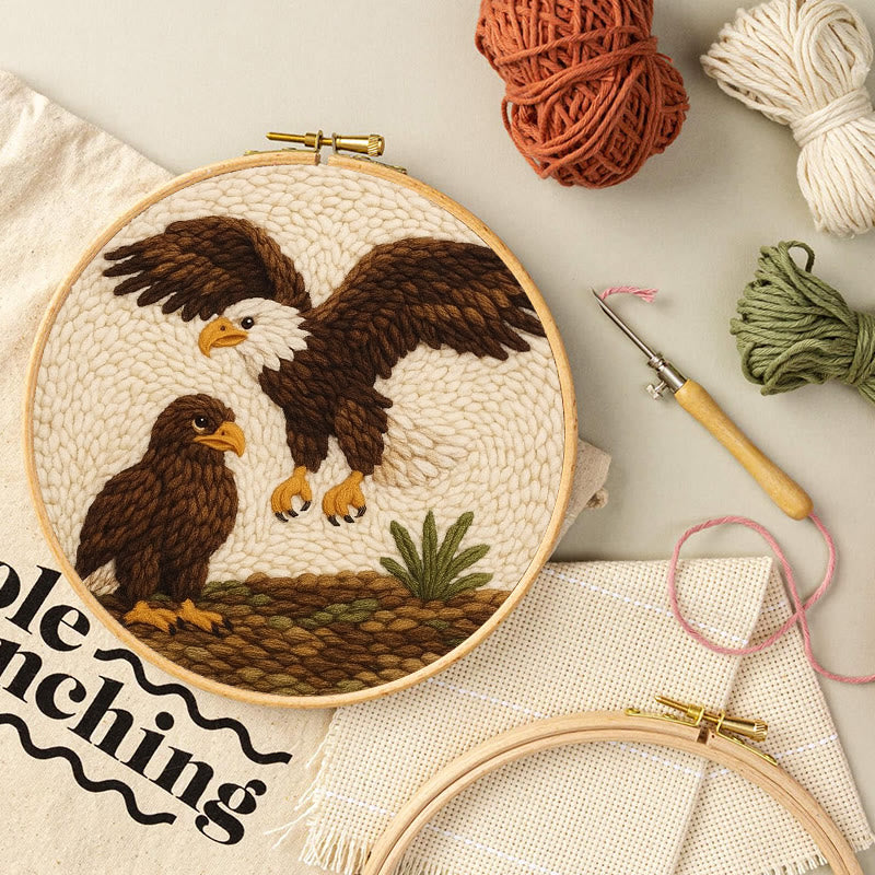 Fierce Eagle Punch Needle Kit - Diy Animal Craft | Perfect Gift For Bird Lovers - image 5