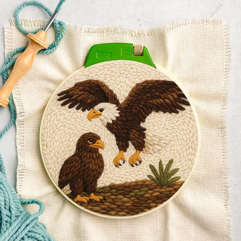 Fierce Eagle Punch Needle Kit - Diy Animal Craft | Perfect Gift For Bird Lovers - image 3