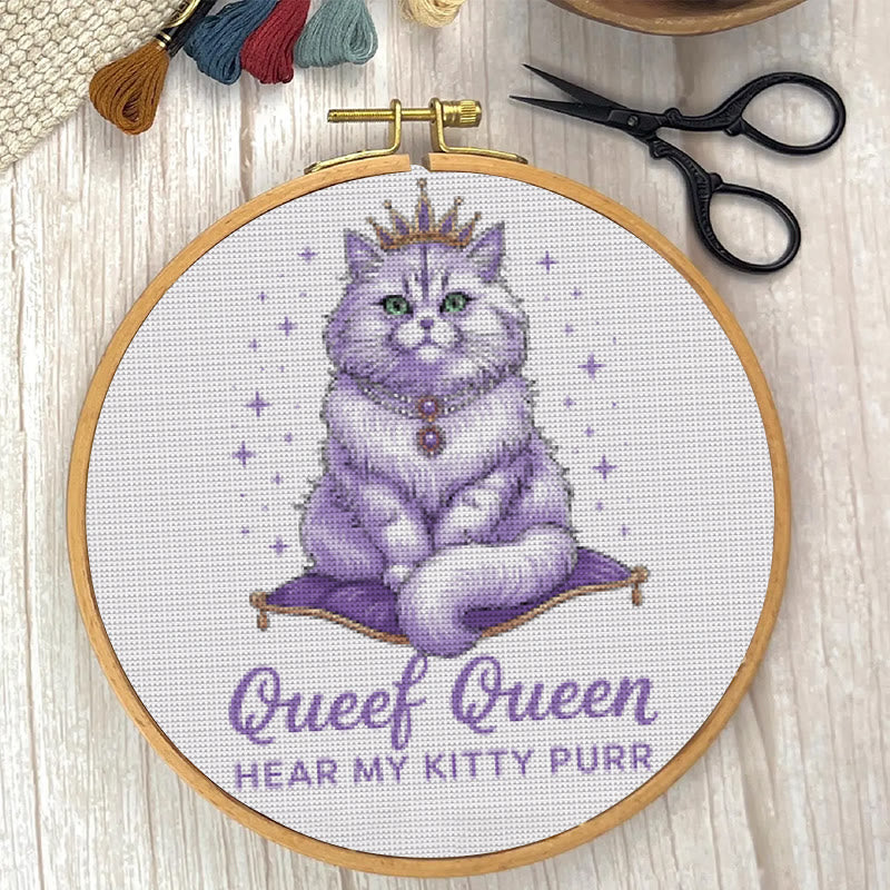  Cross Stitch Kit - Elegant Cat |  Lovely Animal Decorative Art | Perfect Handicraft For Kitten Lovers  - image 1