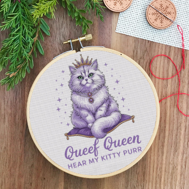  Cross Stitch Kit - Elegant Cat |  Lovely Animal Decorative Art | Perfect Handicraft For Kitten Lovers  - image 2