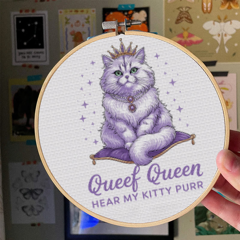  Cross Stitch Kit - Elegant Cat |  Lovely Animal Decorative Art | Perfect Handicraft For Kitten Lovers  - image 6