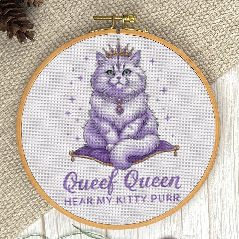  Cross Stitch Kit - Elegant Cat |  Lovely Animal Decorative Art | Perfect Handicraft For Kitten Lovers  - image 5