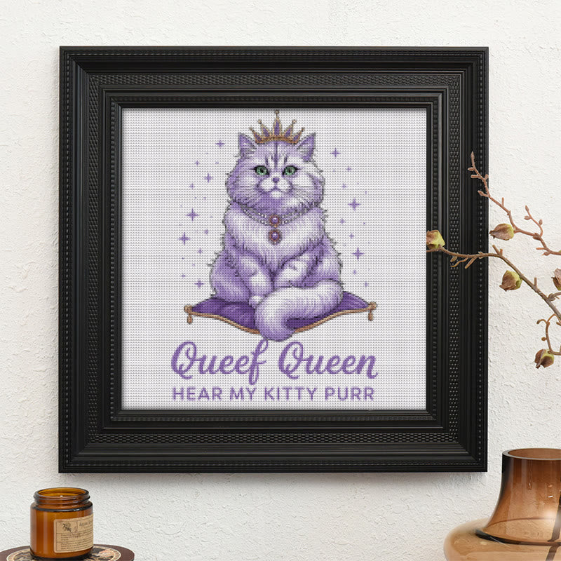  Cross Stitch Kit - Elegant Cat |  Lovely Animal Decorative Art | Perfect Handicraft For Kitten Lovers  - image 9