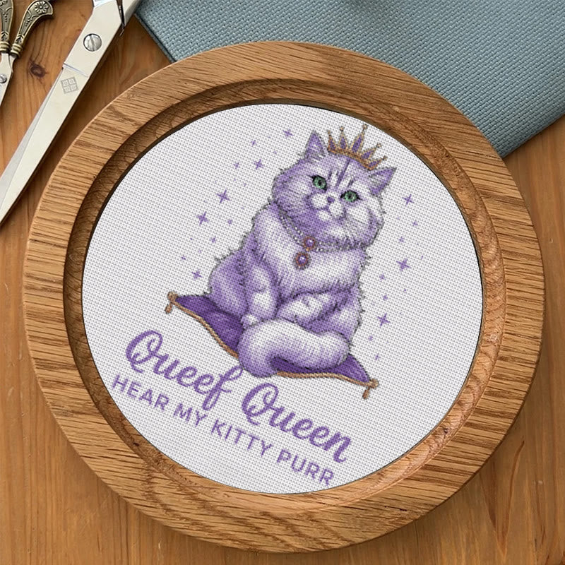  Cross Stitch Kit - Elegant Cat |  Lovely Animal Decorative Art | Perfect Handicraft For Kitten Lovers  - image 3