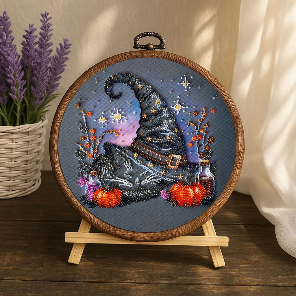 Rubbyoo Bead Embroidery Kit - Magic Hat | Diy Halloween Craft | Whimsical Decorative Handicraft  - image 4