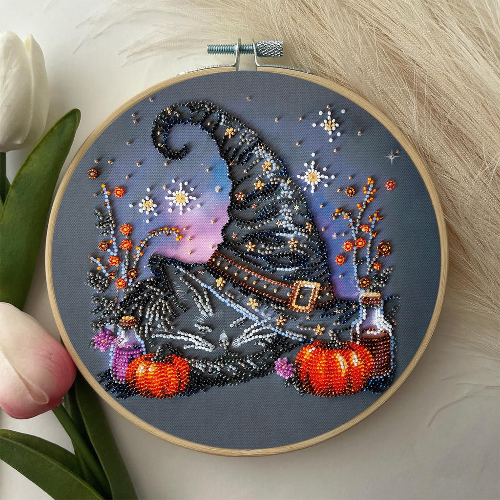 Rubbyoo Bead Embroidery Kit - Magic Hat | Diy Halloween Craft | Whimsical Decorative Handicraft  - image 9