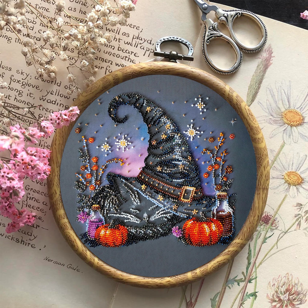 Rubbyoo Bead Embroidery Kit - Magic Hat | Diy Halloween Craft | Whimsical Decorative Handicraft  - image 2