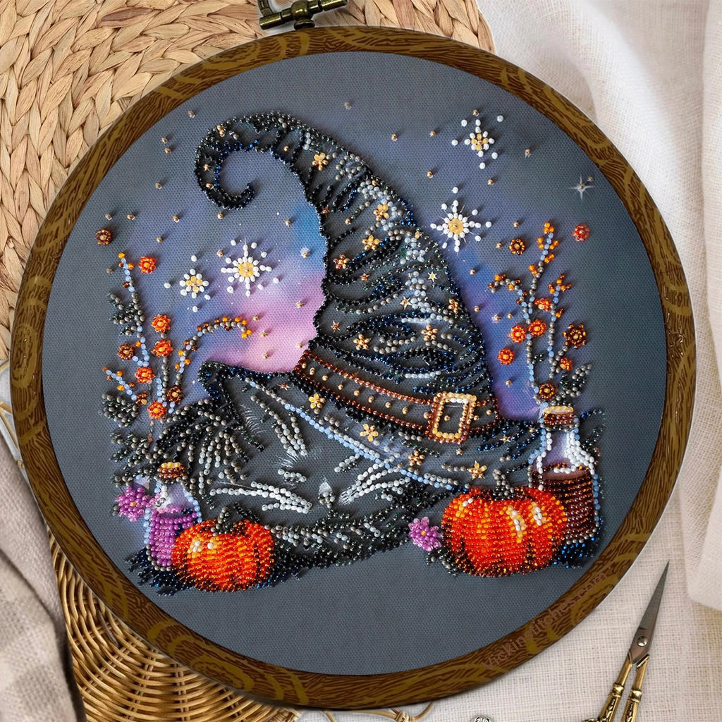 Rubbyoo Bead Embroidery Kit - Magic Hat | Diy Halloween Craft | Whimsical Decorative Handicraft  - image 10