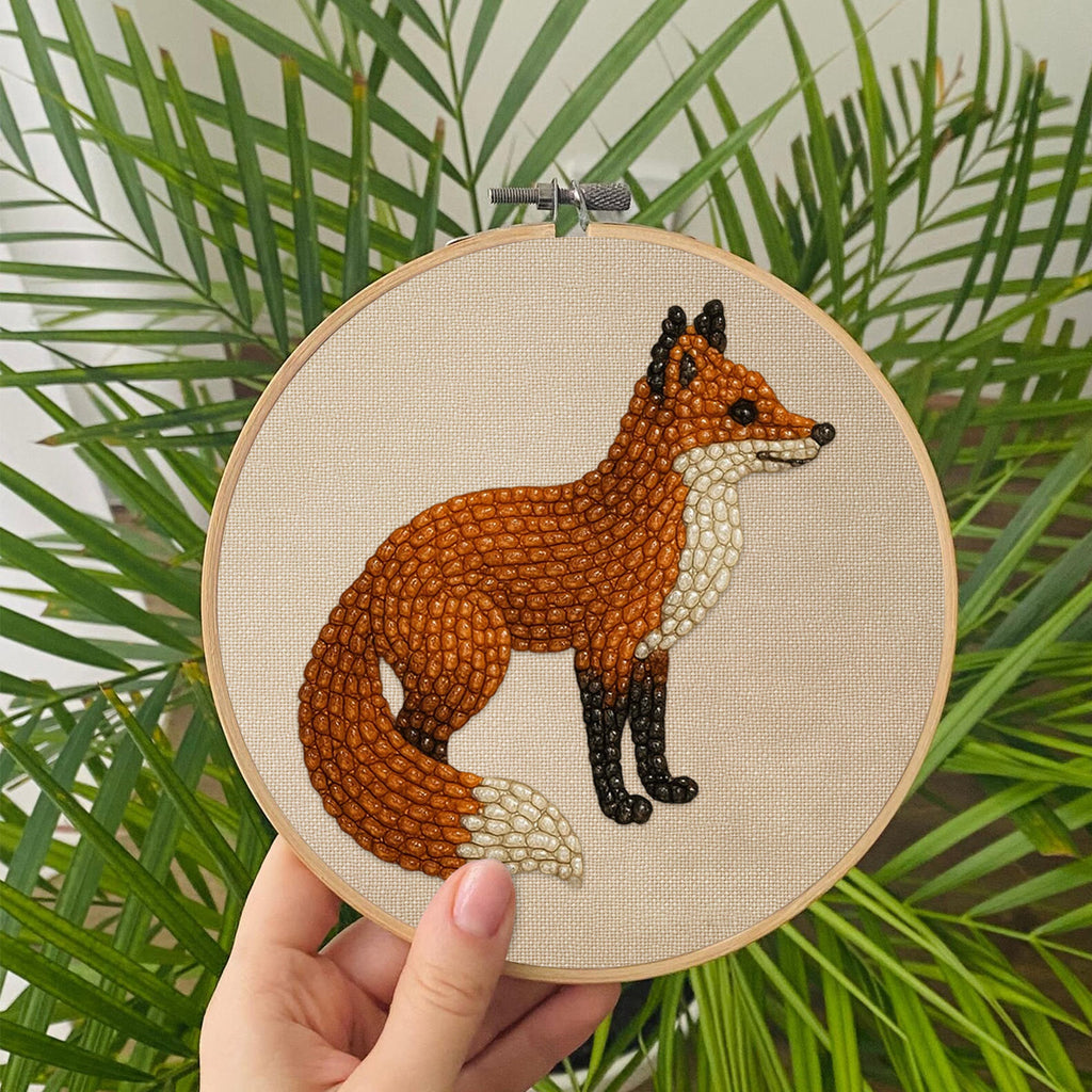 Rubbyoo Bead Embroidery Kit - Standing Fox | Diy Handmade Artwork | Easy Animal Craft For Aldult  - image 8