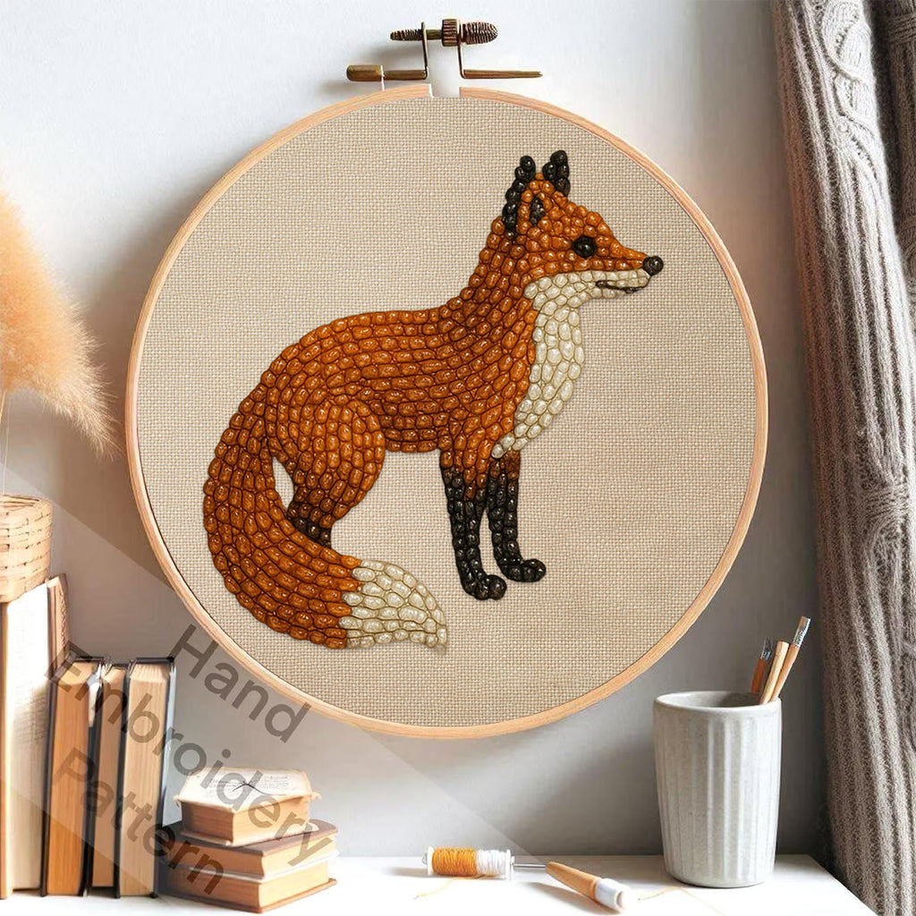 Rubbyoo Bead Embroidery Kit - Standing Fox | Diy Handmade Artwork | Easy Animal Craft For Aldult  - image 6