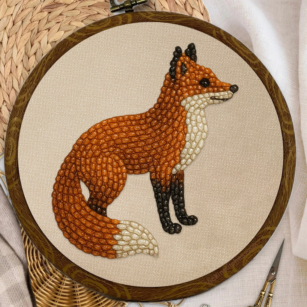 Rubbyoo Bead Embroidery Kit - Standing Fox | Diy Handmade Artwork | Easy Animal Craft For Aldult  - image 10