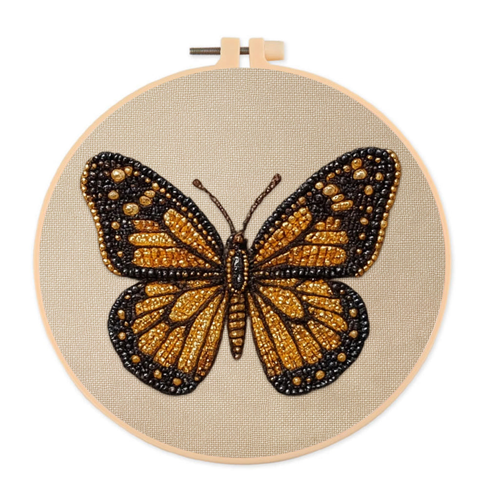 Rubbyoo Bead Embroidery Kit - Little Betterfly | Charming Desk Decor | Precious Gifts For Her  - 15cm*15cm - image 0