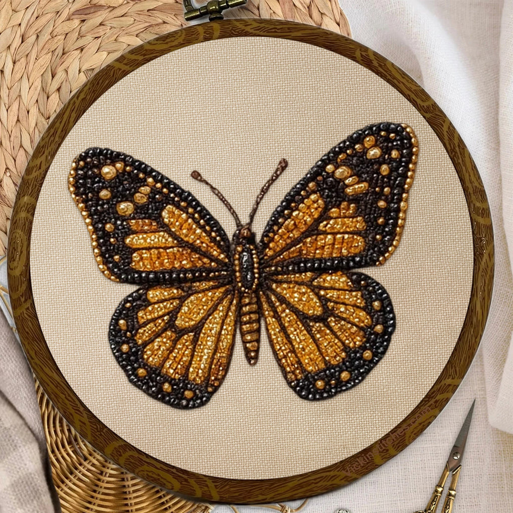 Rubbyoo Bead Embroidery Kit - Little Betterfly | Charming Desk Decor | Precious Gifts For Her  - image 1