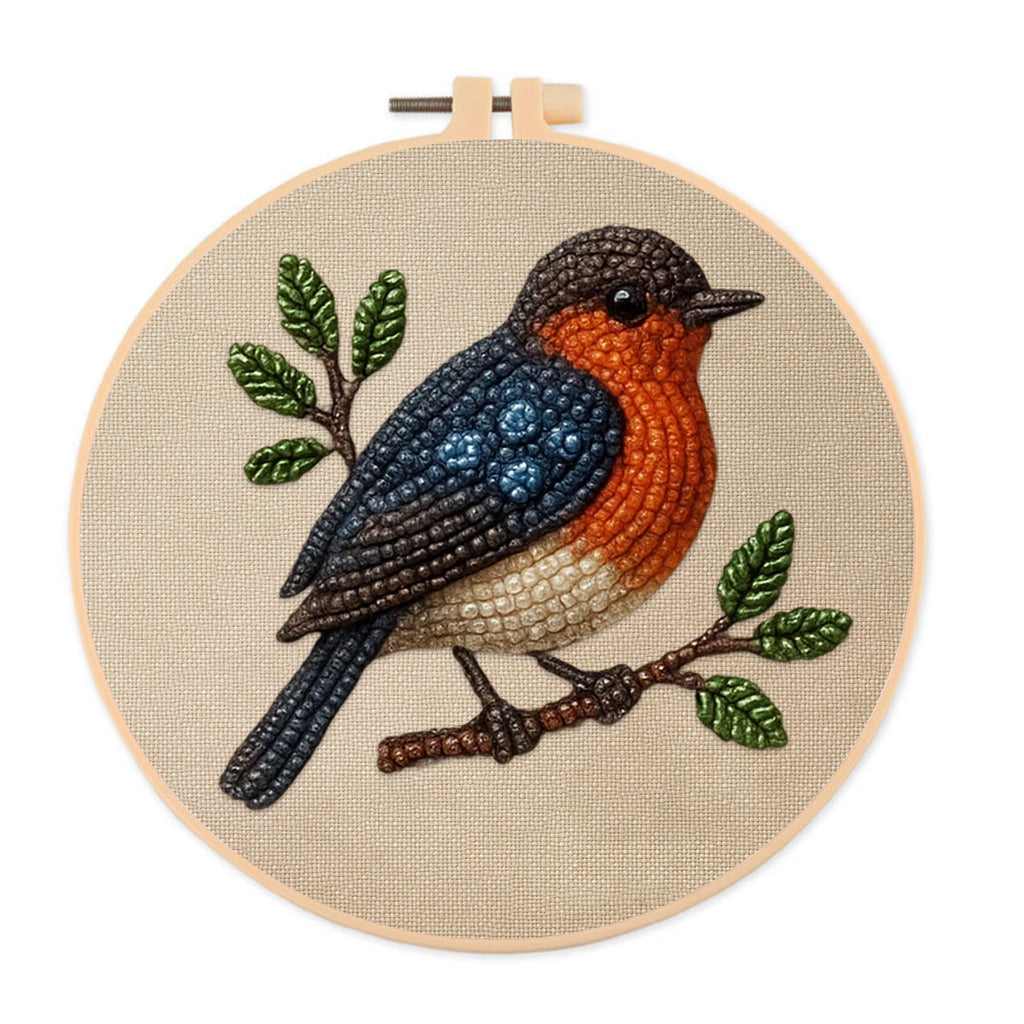 Rubbyoo Bead Embroidery Kit - Lovely Birds | Nice Animal Handicraft | Perfect Gift  - 15cm*15cm - image 0