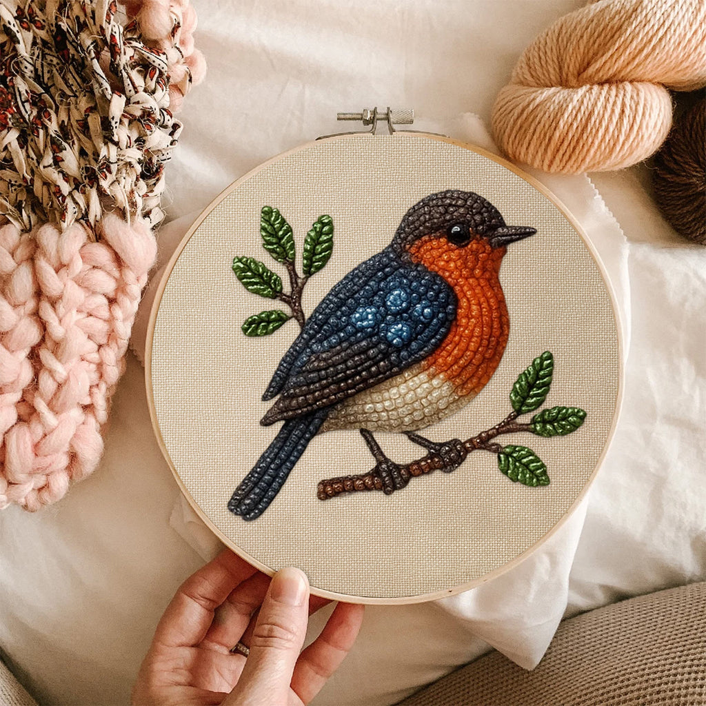 Rubbyoo Bead Embroidery Kit - Lovely Birds | Nice Animal Handicraft | Perfect Gift  - image 1