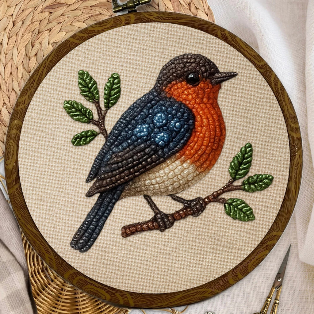 Rubbyoo Bead Embroidery Kit - Lovely Birds | Nice Animal Handicraft | Perfect Gift  - image 2