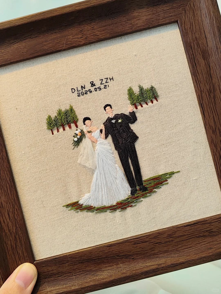 Rubbyoo Embroidery Kit - Scenery Series Needlecraft | Diy Home Decor | Unique Housewarming Gift - Sweet Couple - image 11