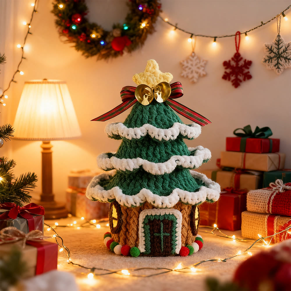 Diy Handmade Christmas Series Crochet Kit - Diy Gift For Friends | Perfect Holiday Home Decor - Christmas House A - image 1