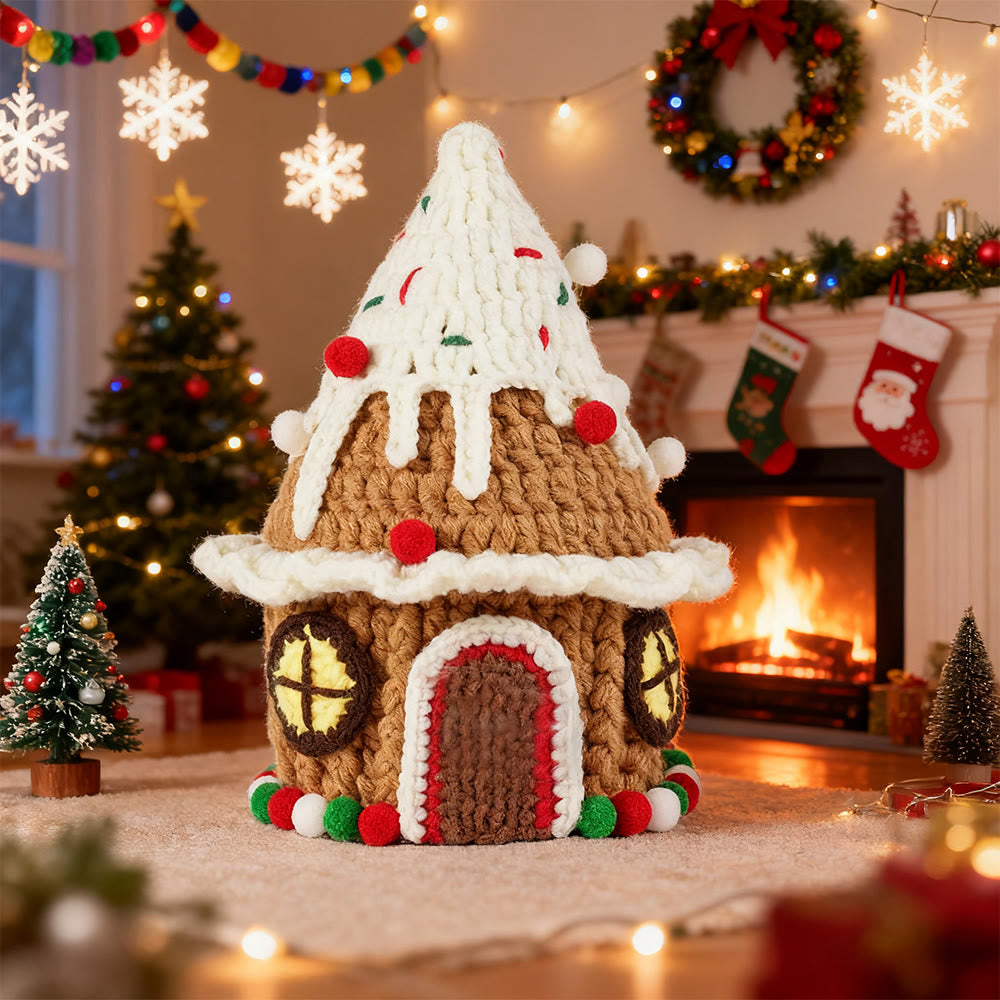 Diy Handmade Christmas Series Crochet Kit - Diy Gift For Friends | Perfect Holiday Home Decor - Christmas House B - image 2