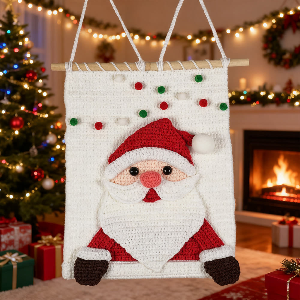 Diy Handmade Christmas Tapestry Crochet Kit - Christmas Wall Hanging | Unique Holiday Handicraft - Snowman - image 1