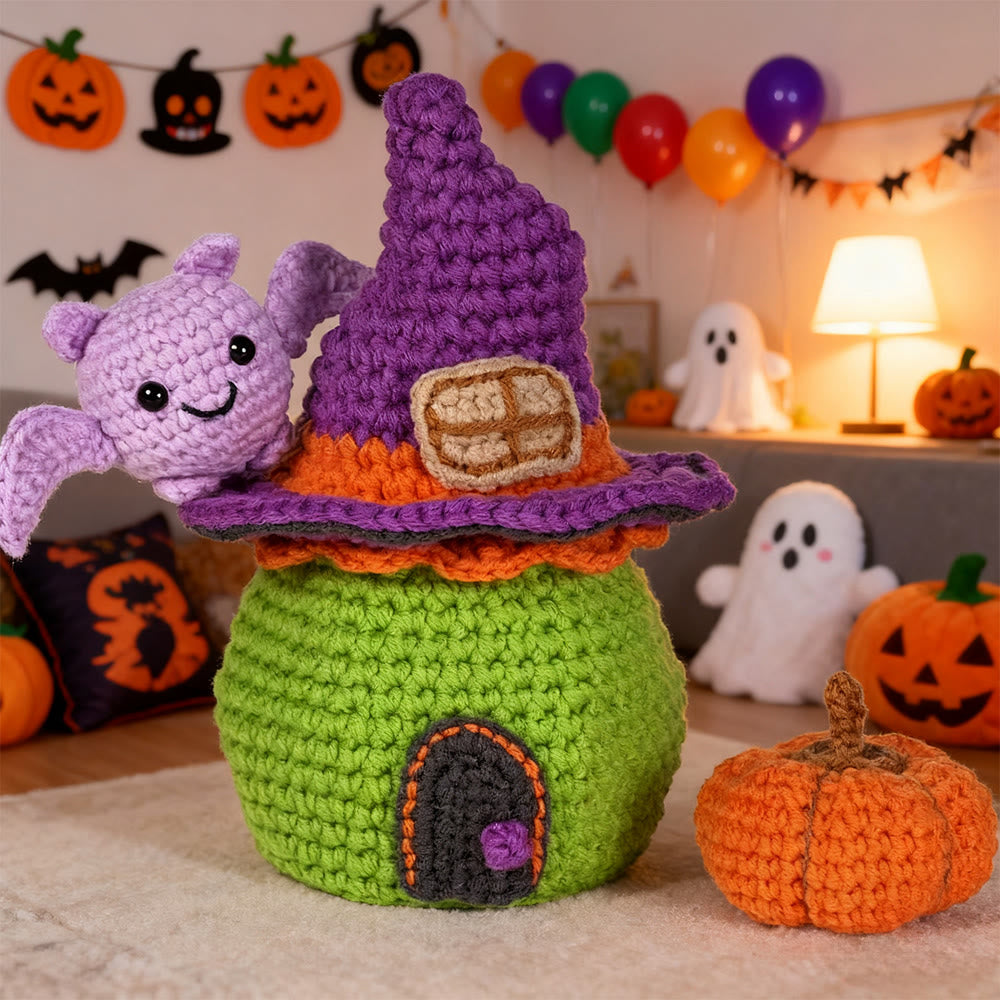 Diy Handmade Halloween Series Crochet Kit - Beginner Handmade Toy | Perfect For Halloween Ornament - Candy House - image 1