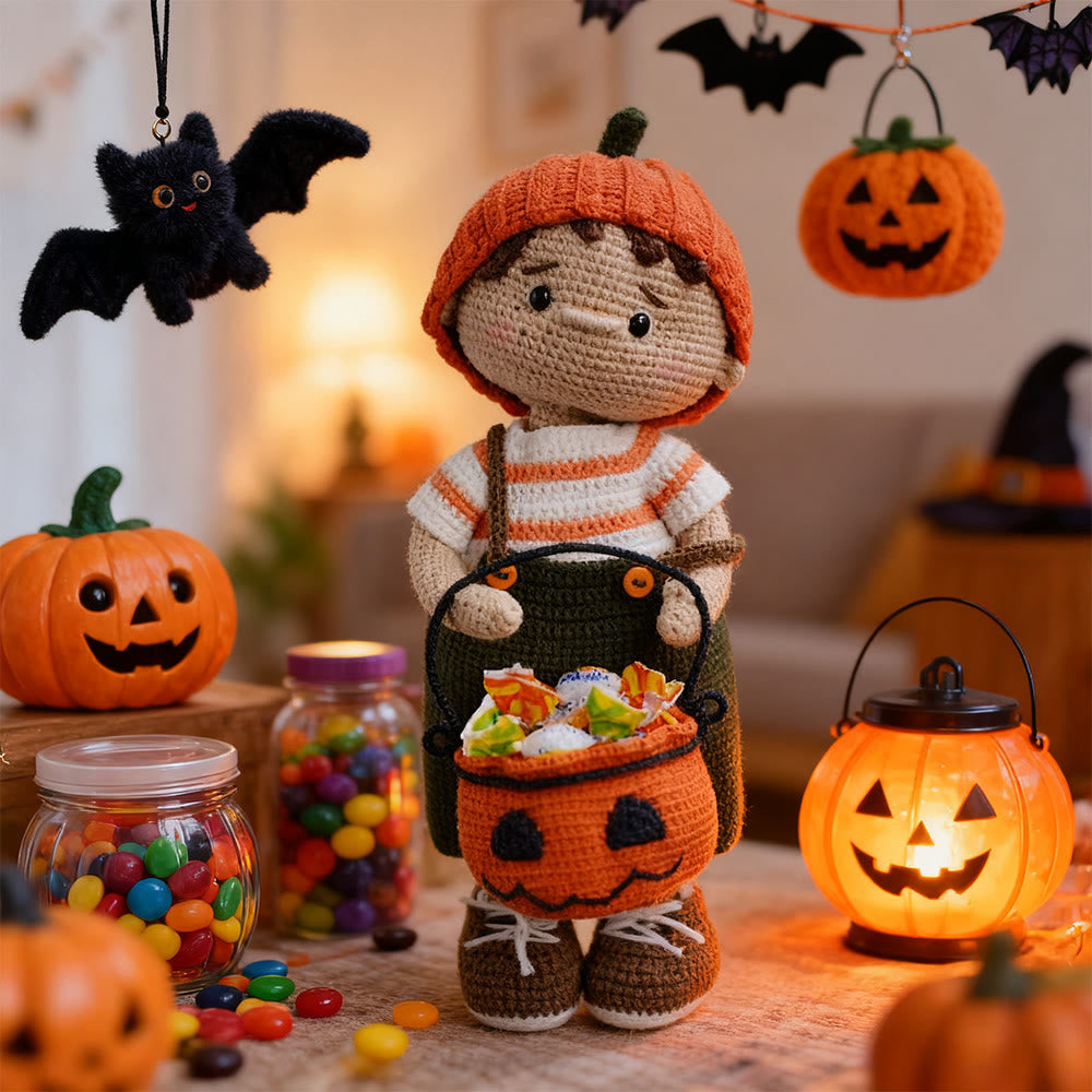 Diy Handmade Candy Boy Crochet Kit - Halloween Crocheted Doll | Nice Halloween Gift - Diy Handmade Candy Boy Crochet Kit - image 0