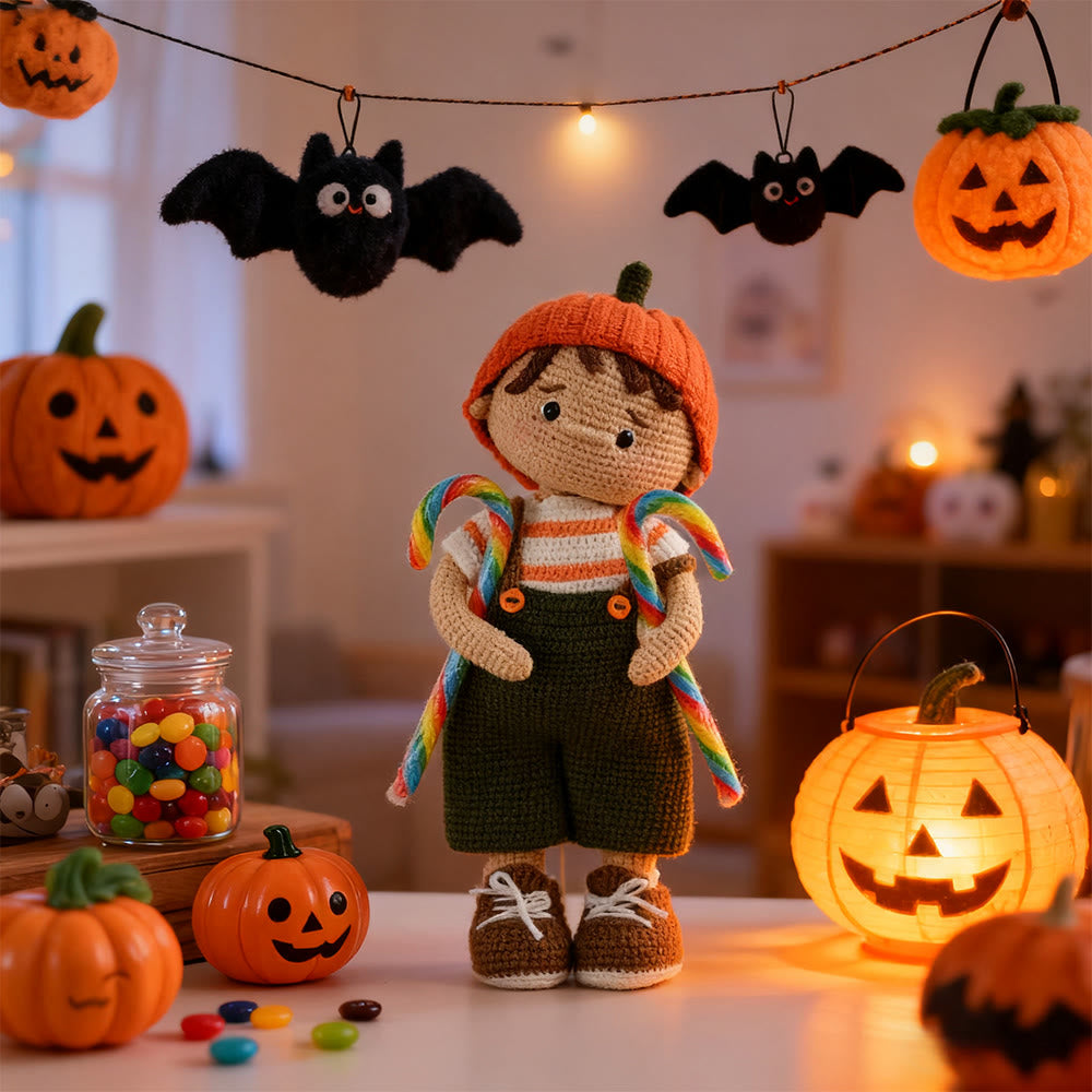 Diy Handmade Candy Boy Crochet Kit - Halloween Crocheted Doll | Nice Halloween Gift - image 1