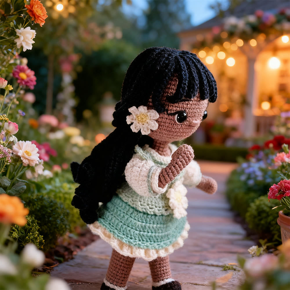 Diy Handmade Floral Girl Crochet Kit - Adorable Crocheted Doll | Birthday Craft For Her - image 6