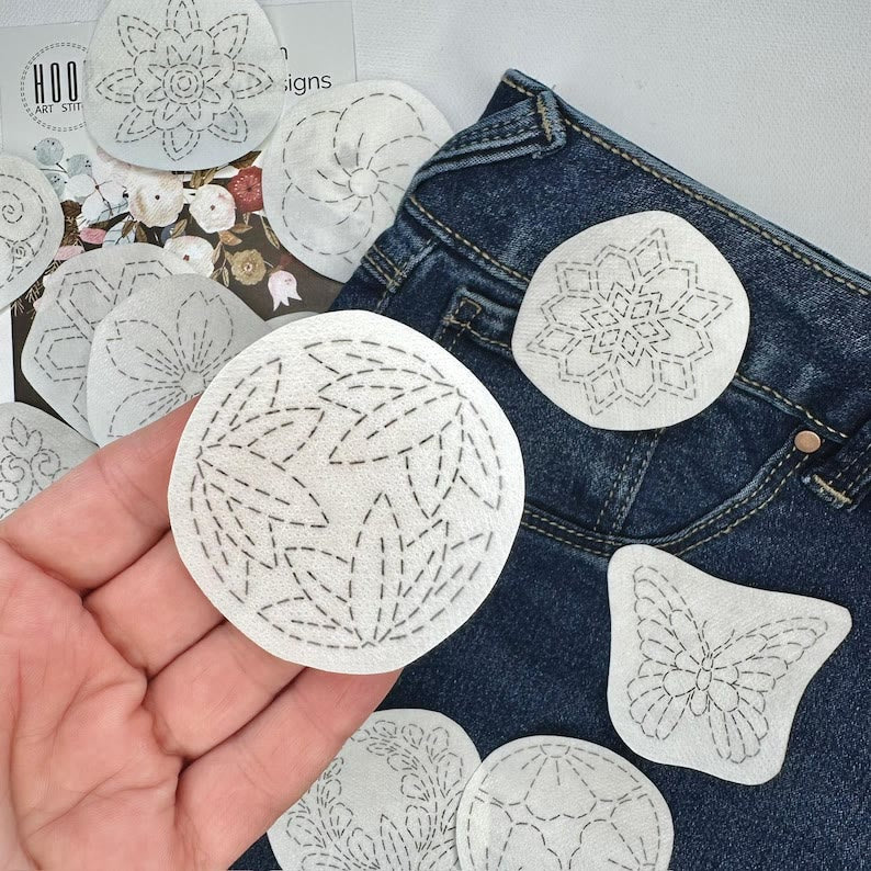 Sashiko Stick And Stitch Patterns | Water-soluble Embroidery Designs | Perfect For Diy Projects - image 3