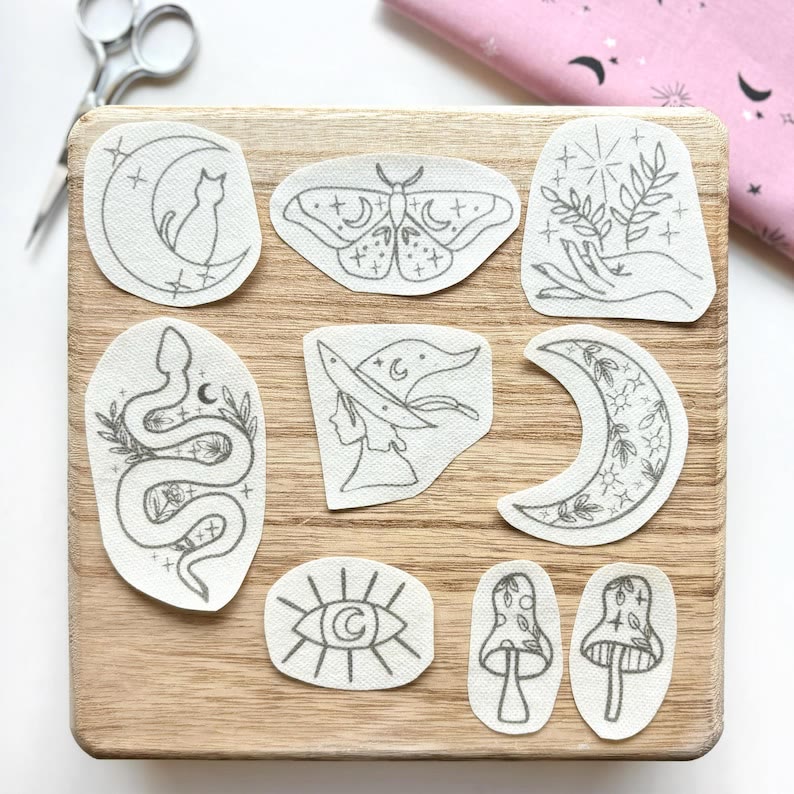 Magic Celestial Stick And Stitch Patterns | Diy Halloween Witch Designs | Perfect For Handmade Enthusiasts - 9pcs - image 3