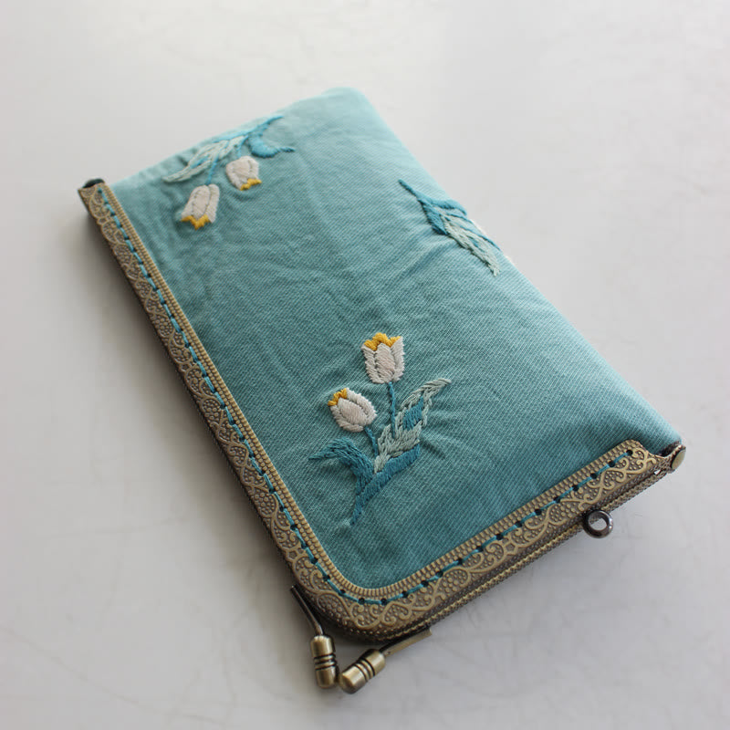 Embroidery Passport Bag Kit | Personalized Handmade Bag | Diy Travel Wallet - B - image 3