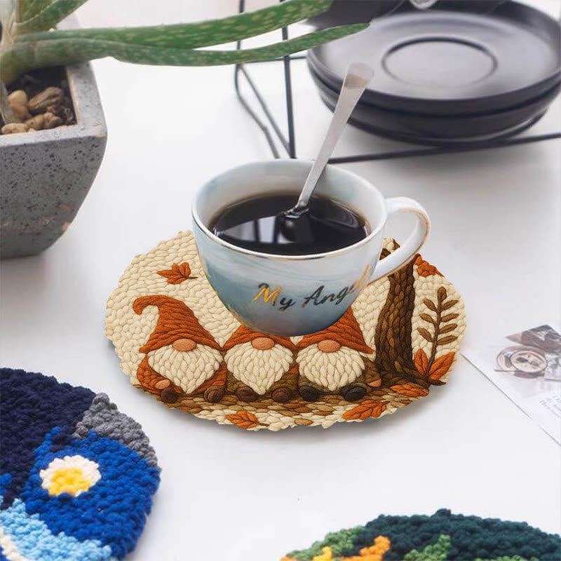   Gnomes Under The Tree Punch Needle Kit - Autumn Handmade Artwork | Diy Halloween Craft  - image 11