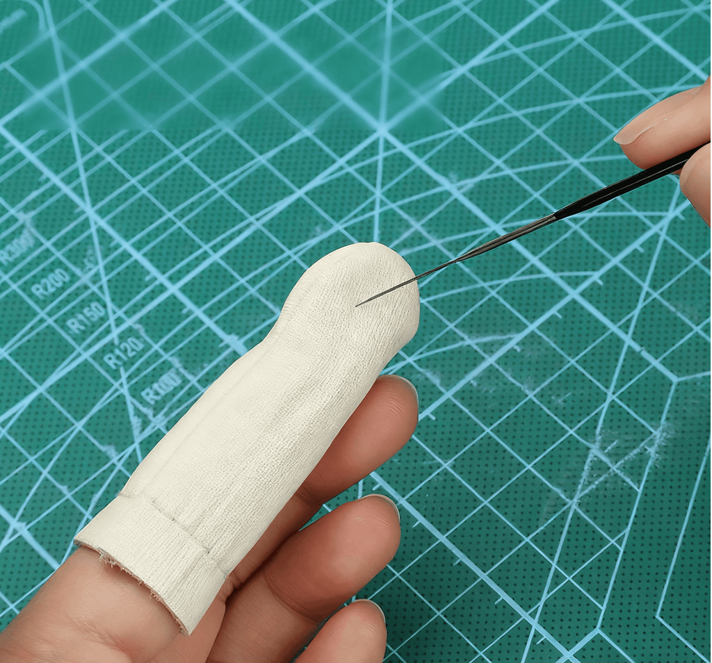 Pair of Craft Sewing Needle Felt Leather Finger Protectors - image 1