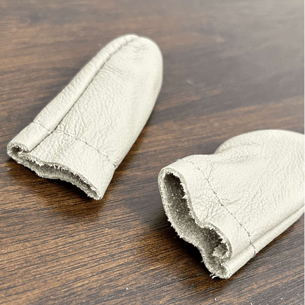 Pair of Craft Sewing Needle Felt Leather Finger Protectors - image 5